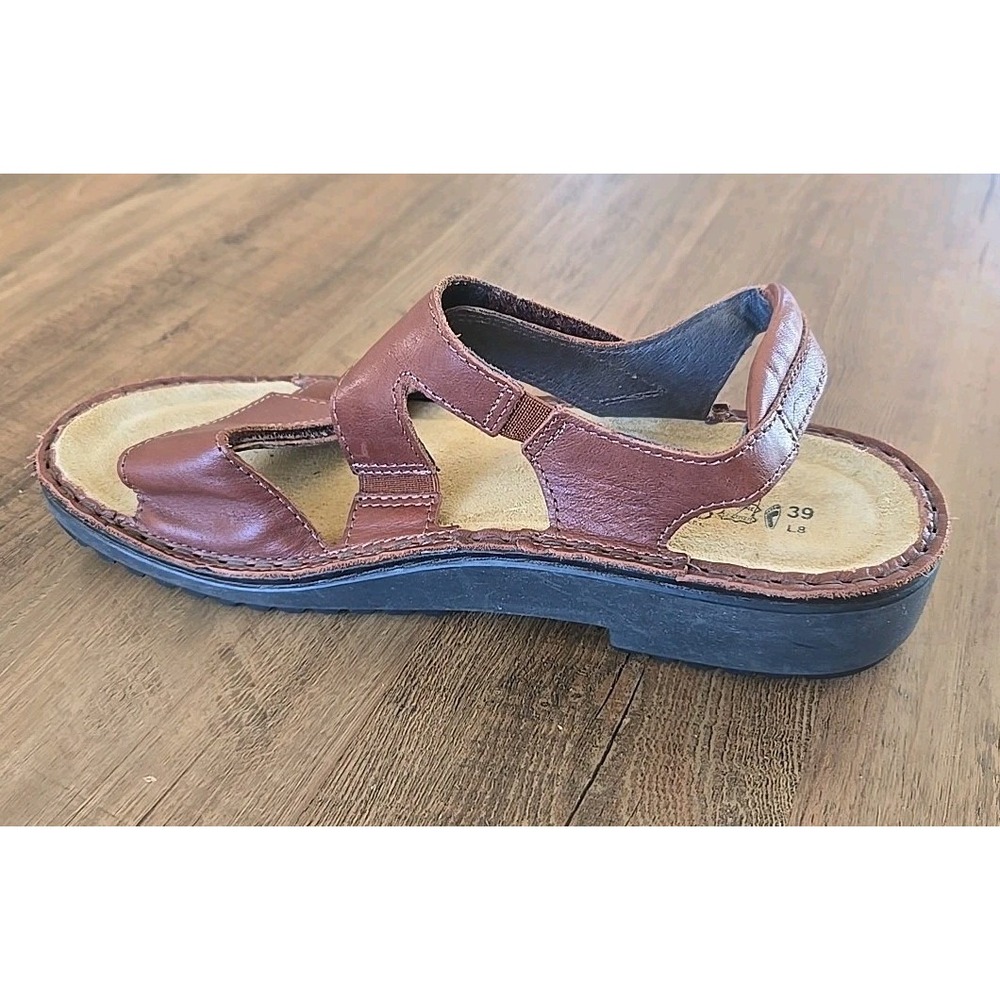 Naot Enid Sandals Open Toe Ankle Strap Brown Leather Womens EUR 39/US 8- 8.5 - Picture 6 of 15